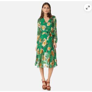 Alice & Olivia Coco Green Floral Dress